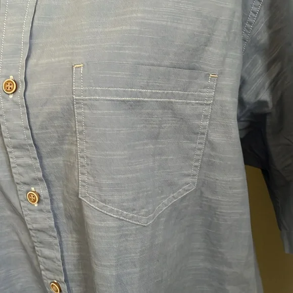 Roundtree & Yorke Blue Casual Button Down Shirt - Picture 7 of 13